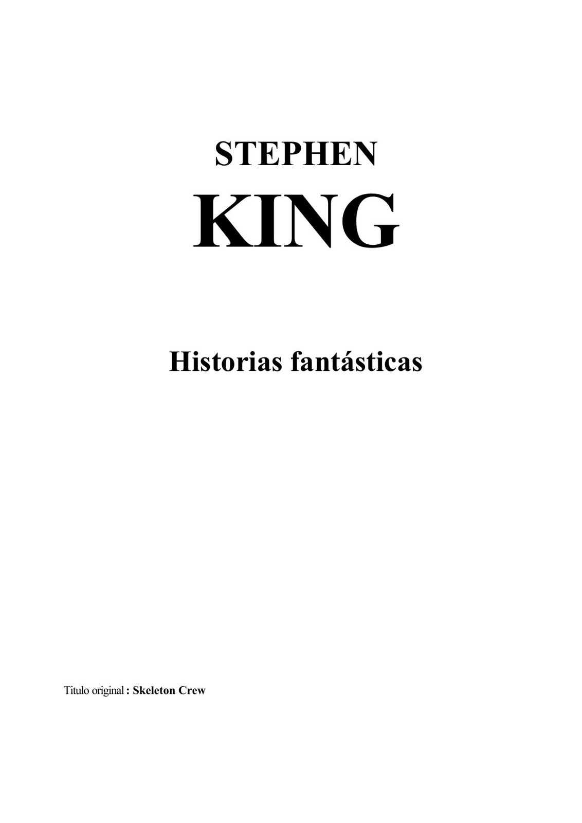 Historias fantasticas